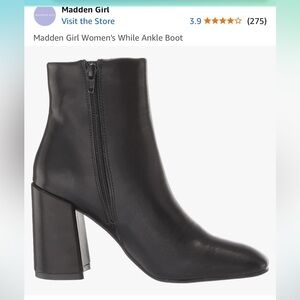Madden Girl Black Leather Boots